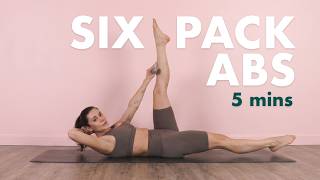 5 Minute Pilates Abs Workout I'd Do Every Day for a Six Pack