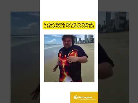 O JACK BLACK viu um paparazzi o seguindo e foi lutar com ele #JackBlack #Engraçado😂 #minecraft