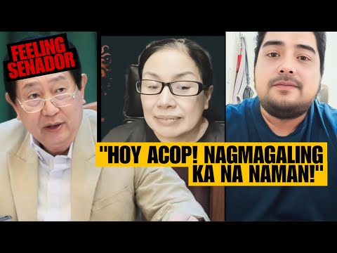 "ETONG SI ACOP KUNG MAGSALITA AKALA MO NANALONG SENADOR! EH SINWERTE KA LANG NAMAN SA BO.TOHAN!"