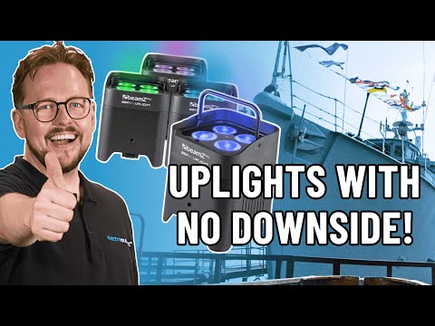 6x BeamZ BBP54 Wireless Battery Uplighters & Wireless DMX