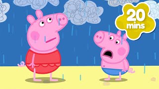 RAINSTORM on the Beach ☔️ Peppa and George Get Soaked! 🏝️ Peppa Pig Full Episodes | 20 Mins