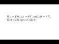 Law of Sines and Triangle Properties