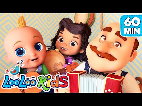 🎵 Musical Instruments & Animated Songs for Children | 1 Hour Mix | LooLoo Kids