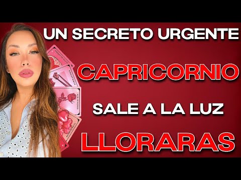 CAPRICORNIO ♑️ SECRETOOO URGENTE🚨ALGUIEN TE OCULTA ALGO GRAVE‼️HOROSCOPO #CAPRICORNIO HOY TAROT AMOR