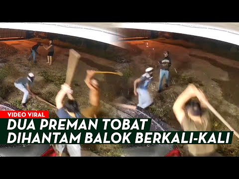 SEKELUARGA HANTAM PREMAN PAKAI BALOK! Kedua Pelaku Auto Tobat di Lokasi