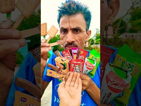 Oreo Dhoni biscuit 🍪 aur Kitkat chocolate🍫 #tigerglucose#5star#barone#butterscotch#50=50#shortfeed