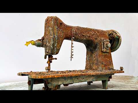 💡 Restoration Of 1980 Vintage Mitsubishi Sewing Machine / Restore of Severely Destroy Sewing Machine