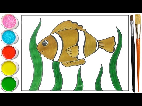 Fish Scenery Drawing For Beginners / How to Draw Fish Step by Step / Easy Fish Drawing with Color..