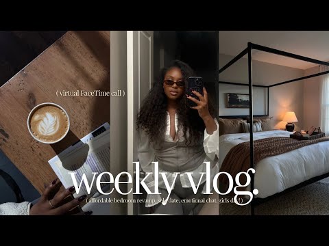 WEEKLY VLOG ♡ life lately.. affordable bedroom revamp, solo date + time with friends