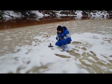Ловля щуки на жерлицы. Пробираемся по колено в воде.