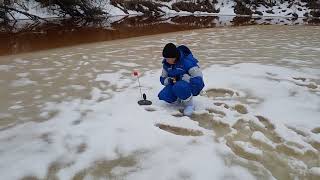 Ловля щуки на жерлицы. Пробираемся по колено в воде.