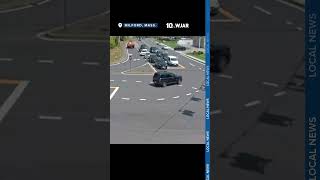 Runaway front-end loader crashes near traffic