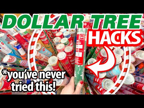 🎄$1 Wrapping Paper HACKS...genius! ✨9 Dollar Tree Christmas DIYs you've never tried!