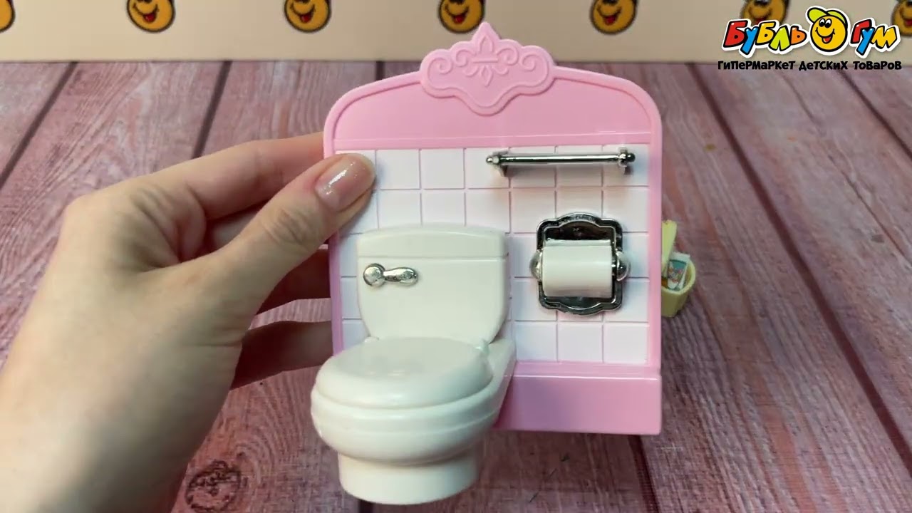 Мебель для куклы Lanson Toys Ванная комната 10см в ассортименте - видео Мебель для куклы Lanson Toys Ванная комната 10см в ассортименте - видео