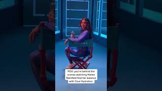 Hailee Steinfeld behind the scenes for Core Hydration