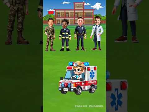 Mr Beast, Ronaldo, Messi and IshowSpeed ride vehicles according to their profession #short #cartoon
