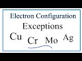 Electron Configuration Exceptions in Transition Metals