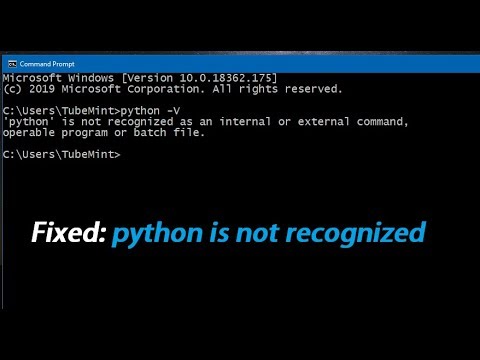 Fixed: Python is not recognized as an internal or external command