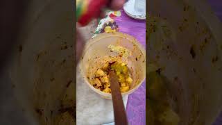 Man Selling Masala Pineapple Masala | Bangladeshi Street Food