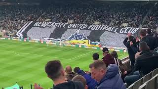 #worflags Giant flag display at st James park Newcastle united fc v Liverpool