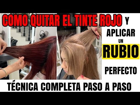 COMO QUITAR EL TINTE ROJO Y APLICAR UN RUBIO PERFECTO paso a paso facil @bettylazcano