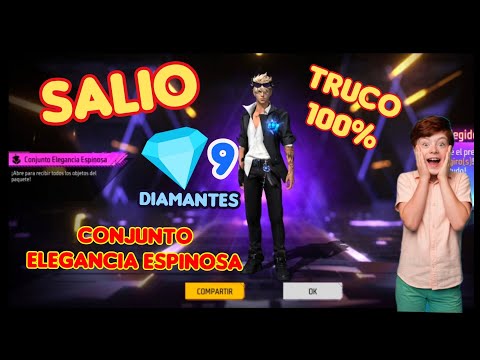 🔥TRUCO PARA SACAR CONJUNTO ELEGANCIA ESPINOSA CON 9 DIAMANTES EN FREE FIRE