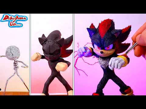 Como hacer a SHADOW escultura de plastilina SONIC 3 || How to SHADOW Clay sculpture || DibujAme Un