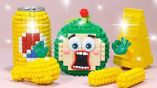ASMR Mukbang Yellow Food Flavor Test by LEGO Apu Adventures