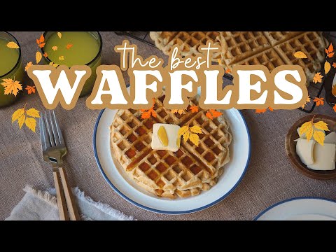 Easy Waffle Recipe 🍁 Recipe On Screen!