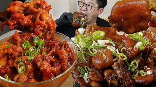 야식의 승자는🤔?ㅎ 국물닭발 vs 간장미니족발 요리 먹방 Pigs' Feet MUKBANG