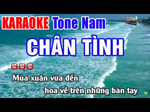 Chân Tình Karaoke Tone Nam | Nhạc Sống Thanh Ngân