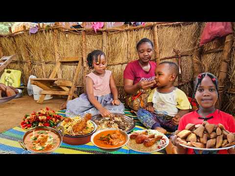 African Village Life of Our Young Organic Mom#Cooking Village Food Cardamon Bread with Beans.