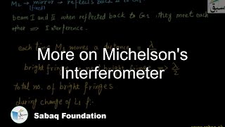 More on Michelson's Interferometer