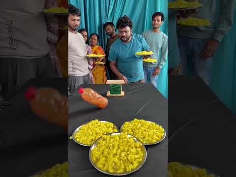 Bottle Flip Family Pasta Challenge