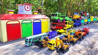 Mobil Truk Tronton Panjang Penuh Mobil Mobilan Oleng, Bus Telolet, Bulldoser, Excavator, Kereta Api