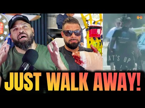 Dude high on Road Rage FAFO when he gets in Man’s Face!