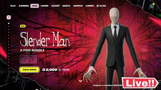 🔴*NEW* SLENDER MAN SKIN in Fortnite! ITEM SHOP TODAY! (Chapter 7 LIVE)