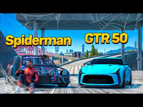 Nos Vestimos De Spiderman Para Ganar 5M Contra Un GTR 50