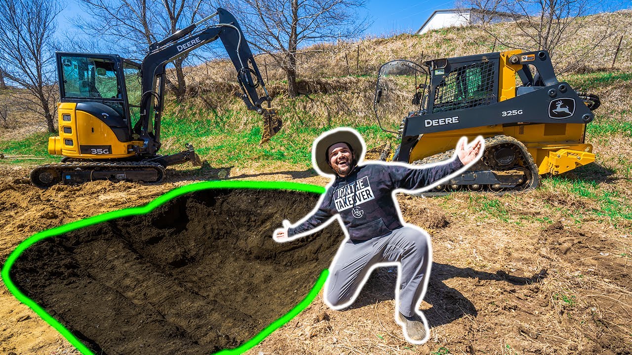 Digging a new pond in my backyard for PET FISH!