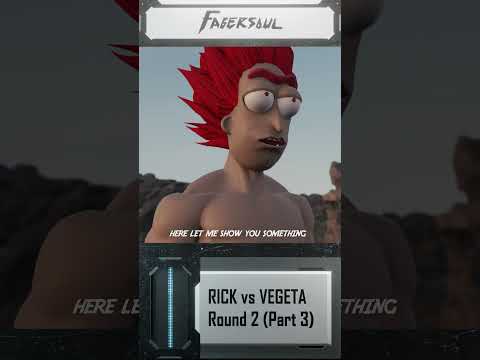 Rick VS Vegeta (PART 3) - Rick Goes Super Saiyan Blue In Rick & Morty Dragon Ball #shorts