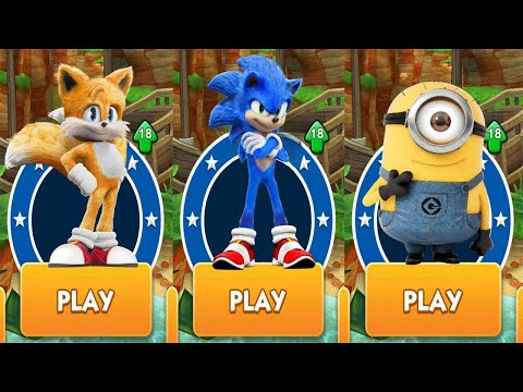 Movie Sonic vs Movie Tails from Sonic the Hedgehog Movie 2 vs vs Despicable Me: Minion Rush Gameplay