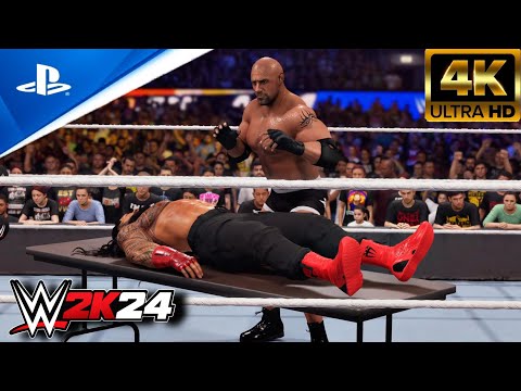 Goldberg vs Roman Reigns - Ultimate Battle |WWE 2K24 PS5 4K Ultra HD