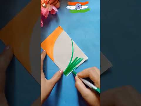🇮🇳🇮🇳 independence day card • independence day drawing| 15th august drawing| #shorts #youtubeshorts