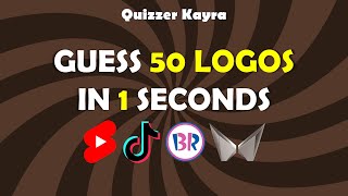Can You Guess the 50 Logos in 1 Seconds | 50 Famous Logos | Logo Quiz 2024
