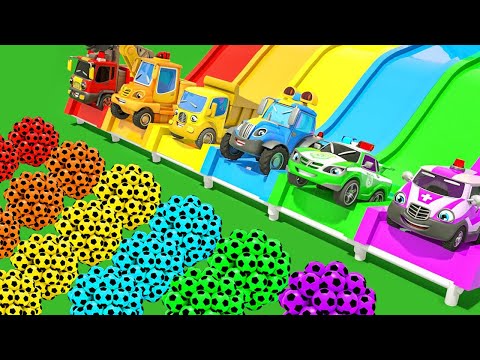 Five Little Monkey, One Little Finger Tap Tap Tap - Fire Truck, Dump Truck...| Nursery Rhymes