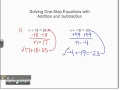 Solving One-Step Equations