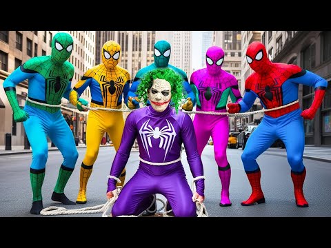 SUPERHERO's Story || Rescue PURPLE and YELLOW Spider-Man on CHRISTMAS DAY...?? ( Funny, Action )