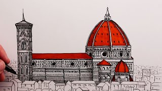 How to Draw a Cathedral Easy