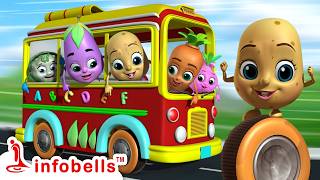 🚌 Bus-er Chaka Ghore Gool Gool! | Wheels on the Bus Bengali Rhyme with Toy Friends | Infobells