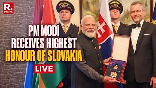LIVE: PM Modi Receives Highest Honour Of Slovakia The Order Of The White Double Cross | India